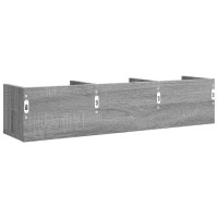 Produktbild för Väggskåp 2 st grå sonoma 75x18x16,5 cm konstruerat trä