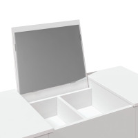 Produktbild för Sminkbord med spegel vit 100x45x76 cm
