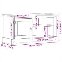 Produktbild för Tv-bänk Corona 100x40x52 cm massiv furu