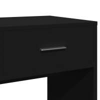 Produktbild för Sminkbord 4 delar svart konstruerat trä