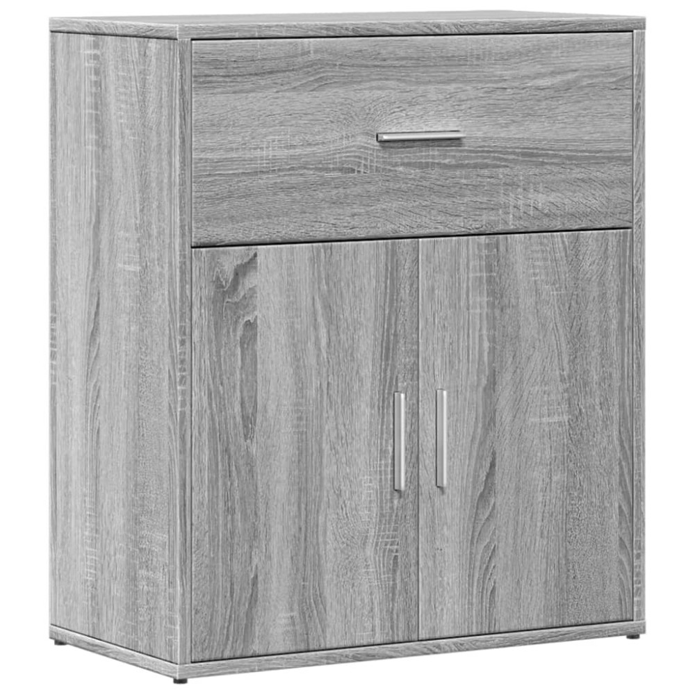 Produktbild för Skänkar 2 st grå sonoma 60x31x70 cm konstruerat trä
