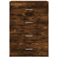 Produktbild för Skänkar 2 st rökfärgad ek 60x31x84 cm konstruerat trä