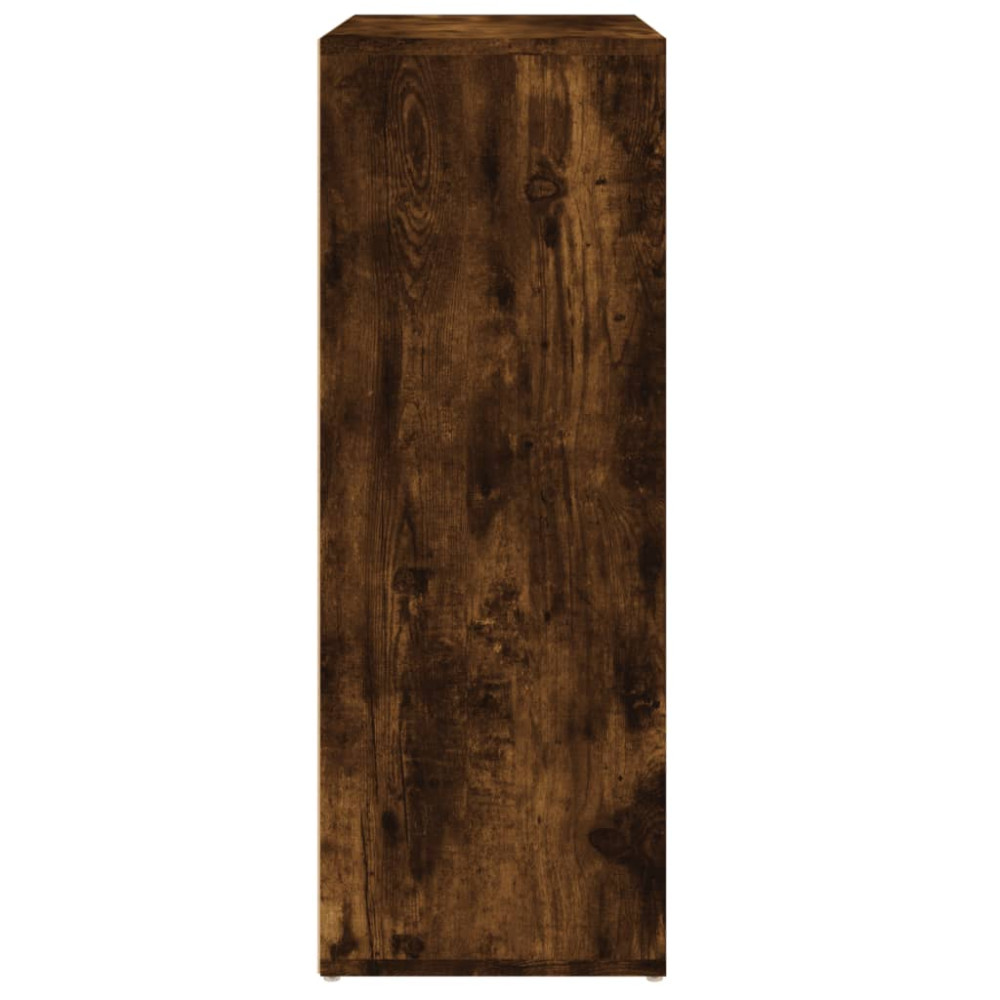 Produktbild för Skänkar 2 st rökfärgad ek 60x31x84 cm konstruerat trä