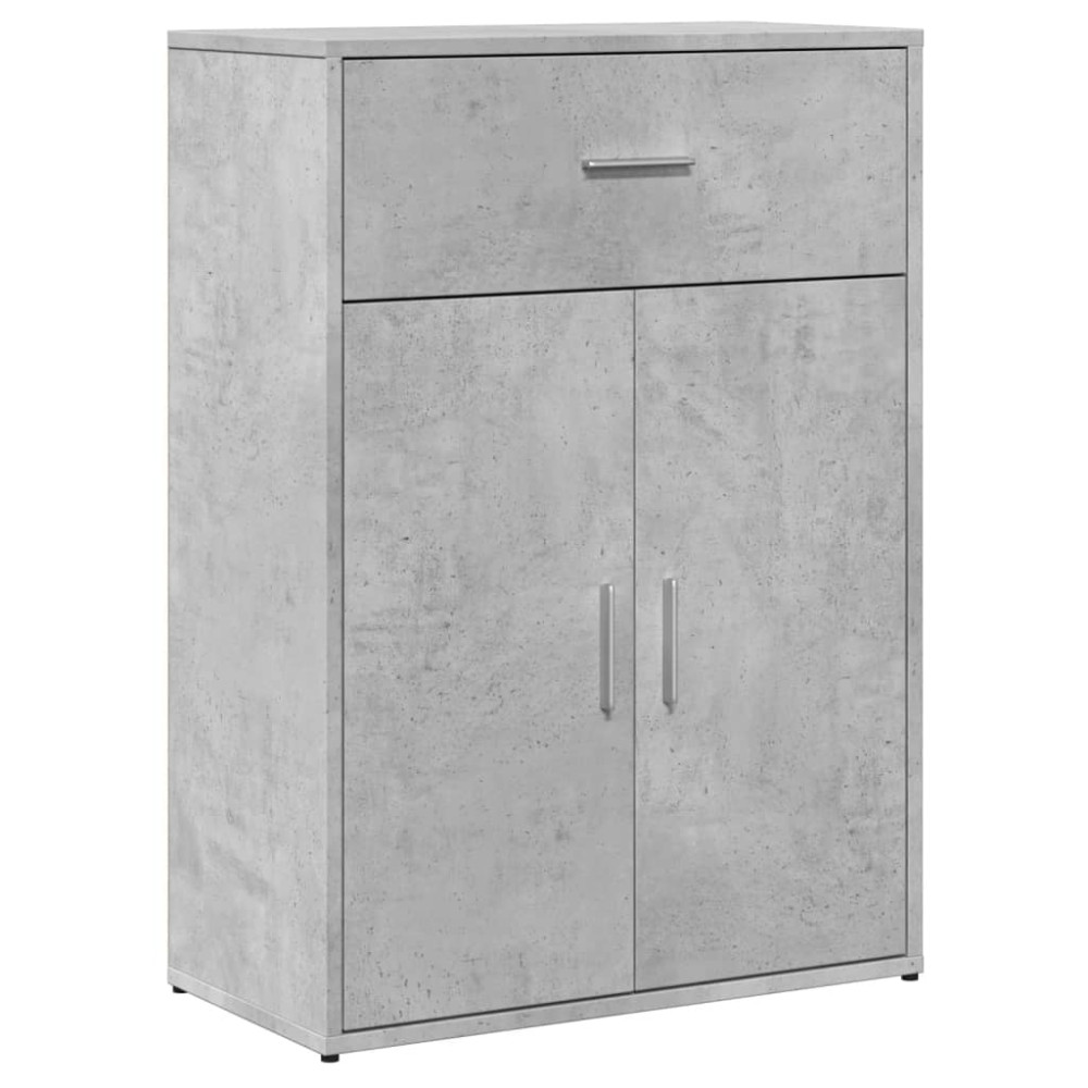 Produktbild för Skänkar 2 st betonggrå 60x30x84 cm konstruerat trä