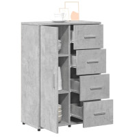 Produktbild för Skänkar 2 st betonggrå 60x31x84 cm konstruerat trä
