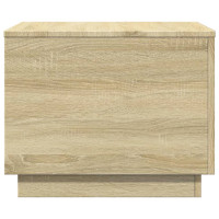 Produktbild för Soffbord med LED sonoma-ek 50x50x40 cm