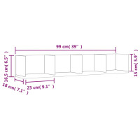 Produktbild för Väggskåp 2 st rökfärgad ek 99x18x16,5 cm konstruerat trä