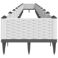 Produktbild för Odlingslåda med piggar vit 362,5x42,5x28,5 cm PP