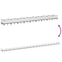 Produktbild för Odlingslåda med piggar vit 362,5x42,5x28,5 cm PP