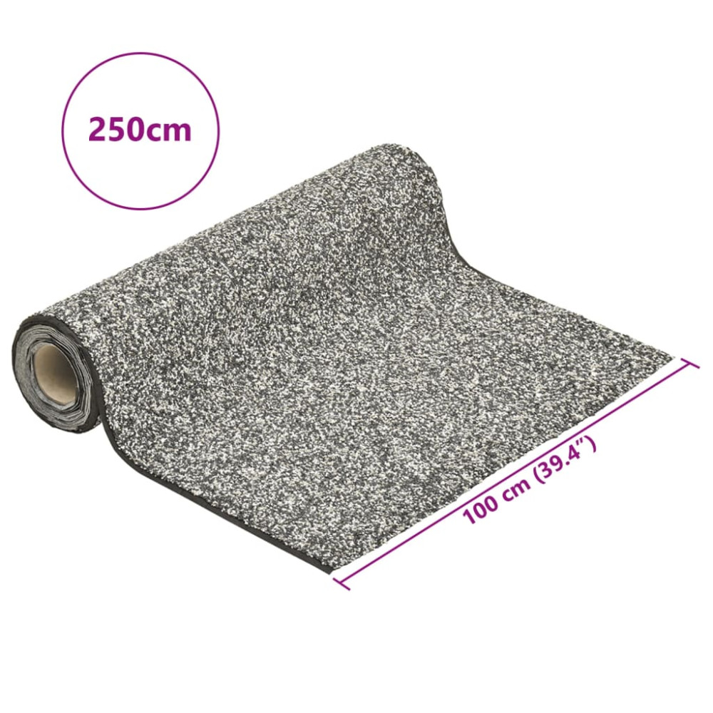 Produktbild för Kantmatta grå 250x100 cm