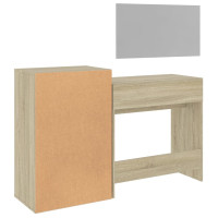 Produktbild för Sminkbord 3 delar sonoma-ek konstruerat trä