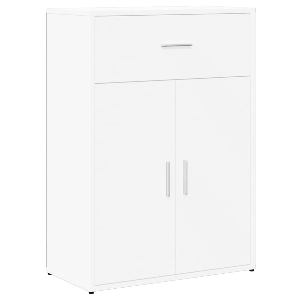 Produktbild för Skänkar 2 st vit 60x30x84 cm konstruerat trä
