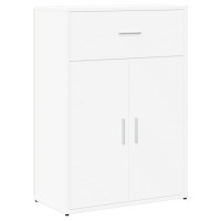 Produktbild för Skänkar 2 st vit 60x30x84 cm konstruerat trä