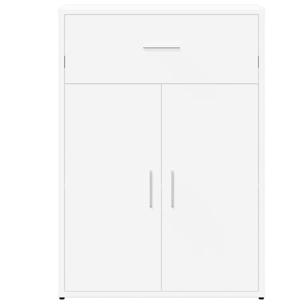 Produktbild för Skänkar 2 st vit 60x30x84 cm konstruerat trä