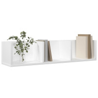 Produktbild för Väggskåp vit 75x18x16,5 cm konstruerat trä