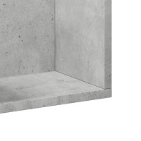 Produktbild för Väggskåp 2 st betonggrå 75x18x16,5 cm konstruerat trä