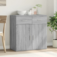 Produktbild för Skänk grå sonoma 79x38x80 cm konstruerat trä