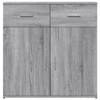 Produktbild för Skänk grå sonoma 79x38x80 cm konstruerat trä