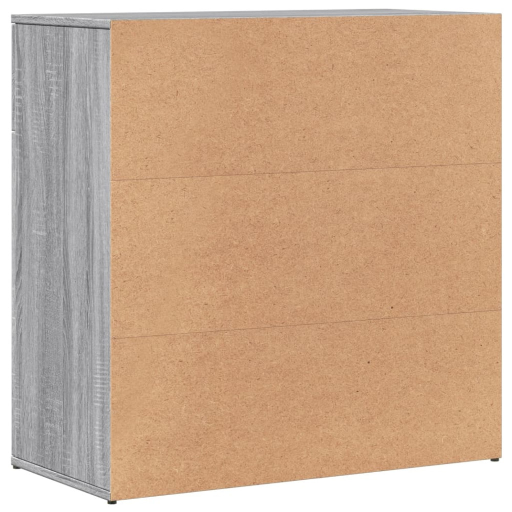 Produktbild för Skänk grå sonoma 79x38x80 cm konstruerat trä