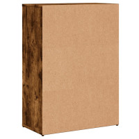 Produktbild för Skänkar 2 st rökfärgad ek 60x30x84 cm konstruerat trä