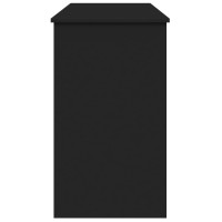 Produktbild för Sminkbord med spegel svart 100x45x76 cm