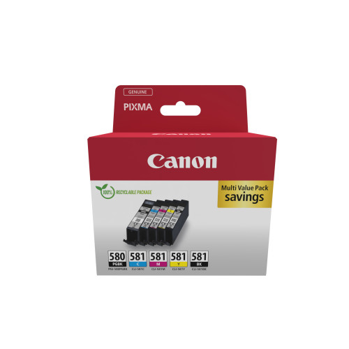 CANON Canon 2078C007 bläckpatroner 5 styck Original Svart, Blå, Cyan, Magenta, Gul