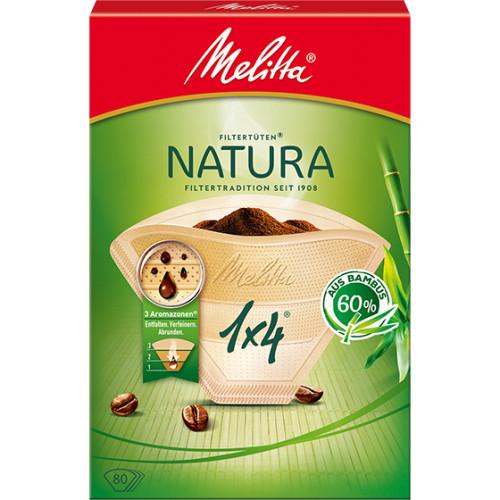 Melitta Melitta Natura 80 styck Kon Kaffefilter, engångs