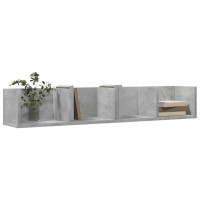 Produktbild för Väggskåp betonggrå 99x18x16,5 cm konstruerat trä