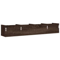Produktbild för Väggskåp 2 st brun ek 99x18x16,5 cm konstruerat trä