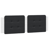 Produktbild för Bed with Mattress "Zadar" White and Black 160x200 cm Faux Leather