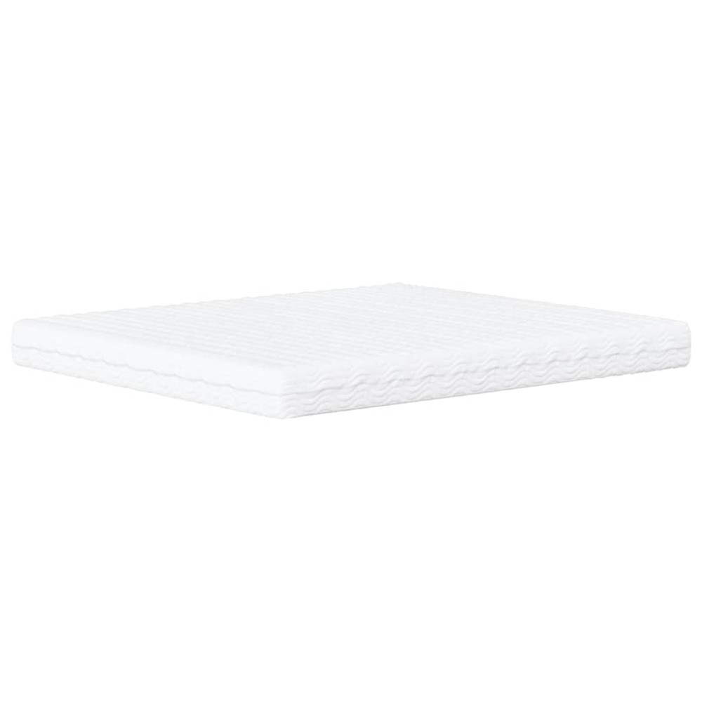 Produktbild för Bed with Mattress "Zadar" White and Black 160x200 cm Faux Leather