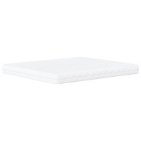 Produktbild för Bed with Mattress "Zadar" White and Black 160x200 cm Faux Leather