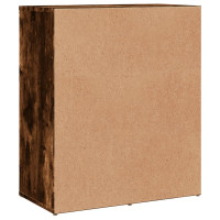 Produktbild för Skänkar 2 st rökfärgad ek 60x31x70 cm konstruerat trä