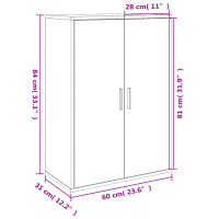 Produktbild för Skänkar 2 st betonggrå 60x31x84 cm konstruerat trä