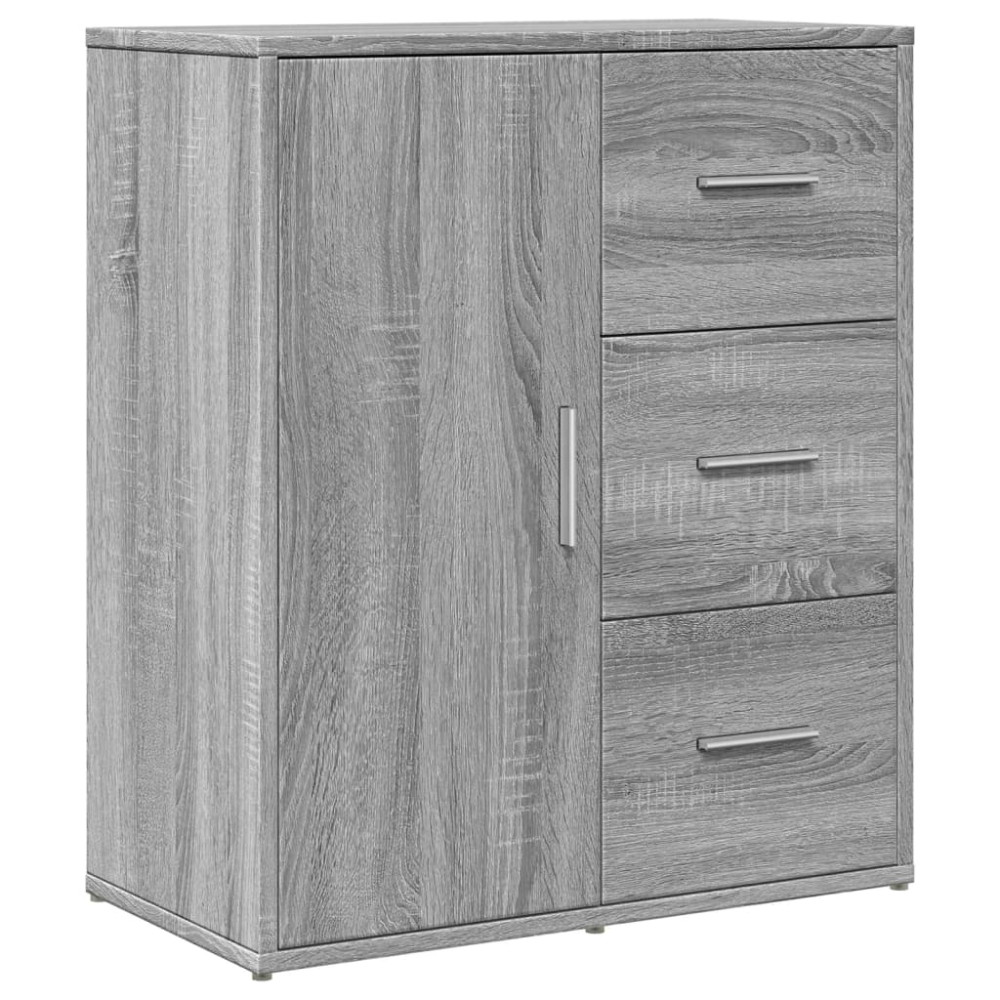 Produktbild för Skänkar 2 st grå sonoma 60x31x70 cm konstruerat trä