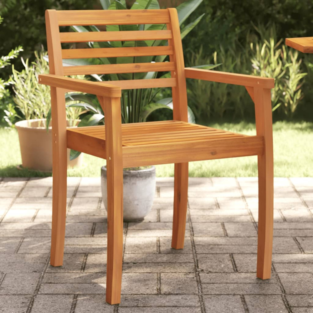 Produktbild för Trädgårdsstolar 6 st 59x55x85 cm massivt akaciaträ