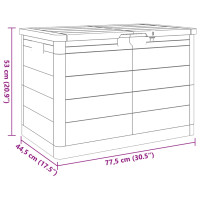 Produktbild för Dynbox brun 77,5x44,5x53 cm polypropen