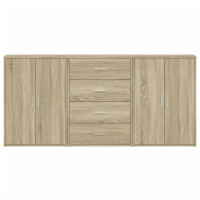 Produktbild för Skänkar 3 st sonoma-ek 60x31x84 cm konstruerat trä
