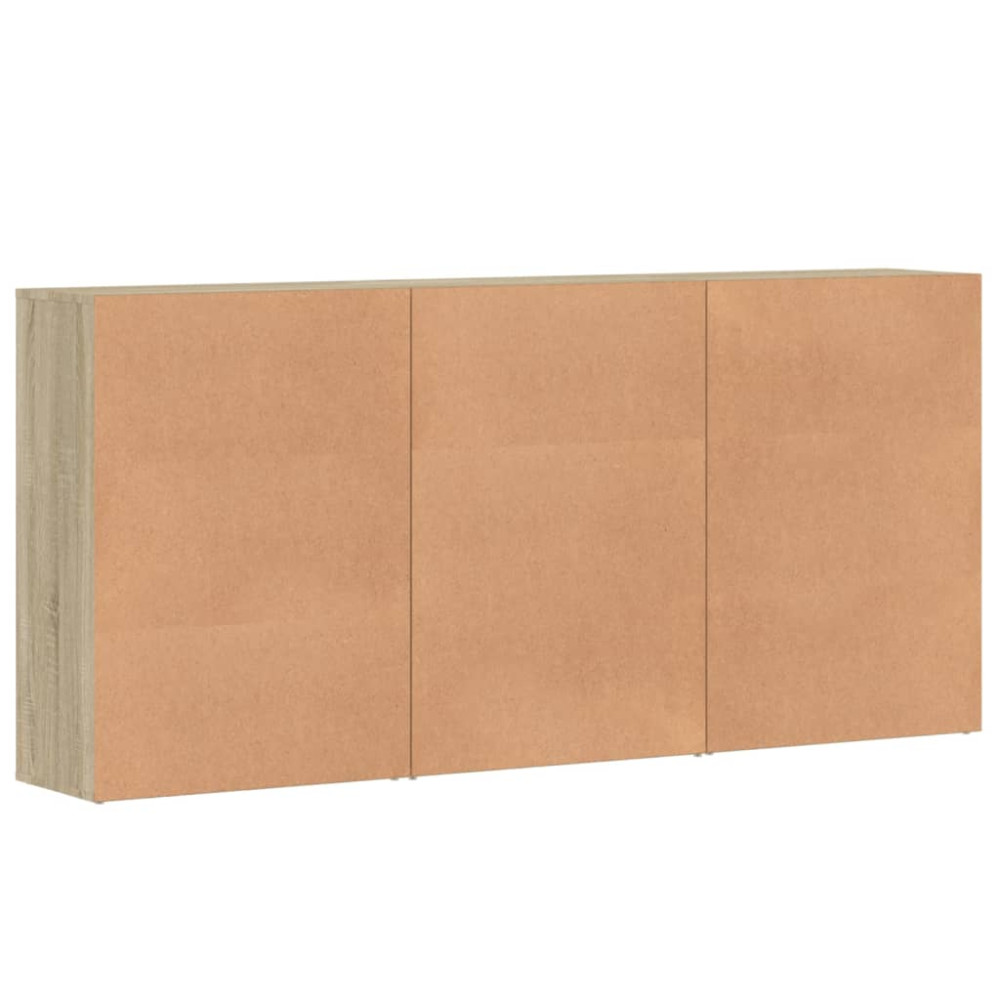 Produktbild för Skänkar 3 st sonoma-ek 60x31x84 cm konstruerat trä