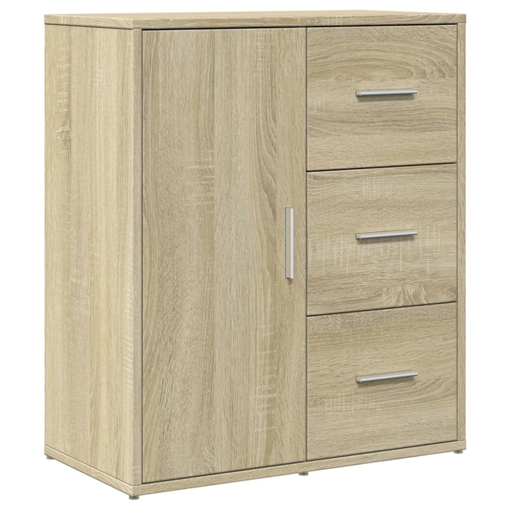Produktbild för Skänkar 2 st sonoma-ek 60x31x70 cm konstruerat trä