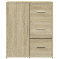Produktbild för Skänkar 2 st sonoma-ek 60x31x70 cm konstruerat trä