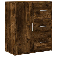 Produktbild för Skänkar 2 st rökfärgad ek 60x31x70 cm konstruerat trä