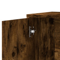 Produktbild för Skänkar 2 st rökfärgad ek 60x31x70 cm konstruerat trä