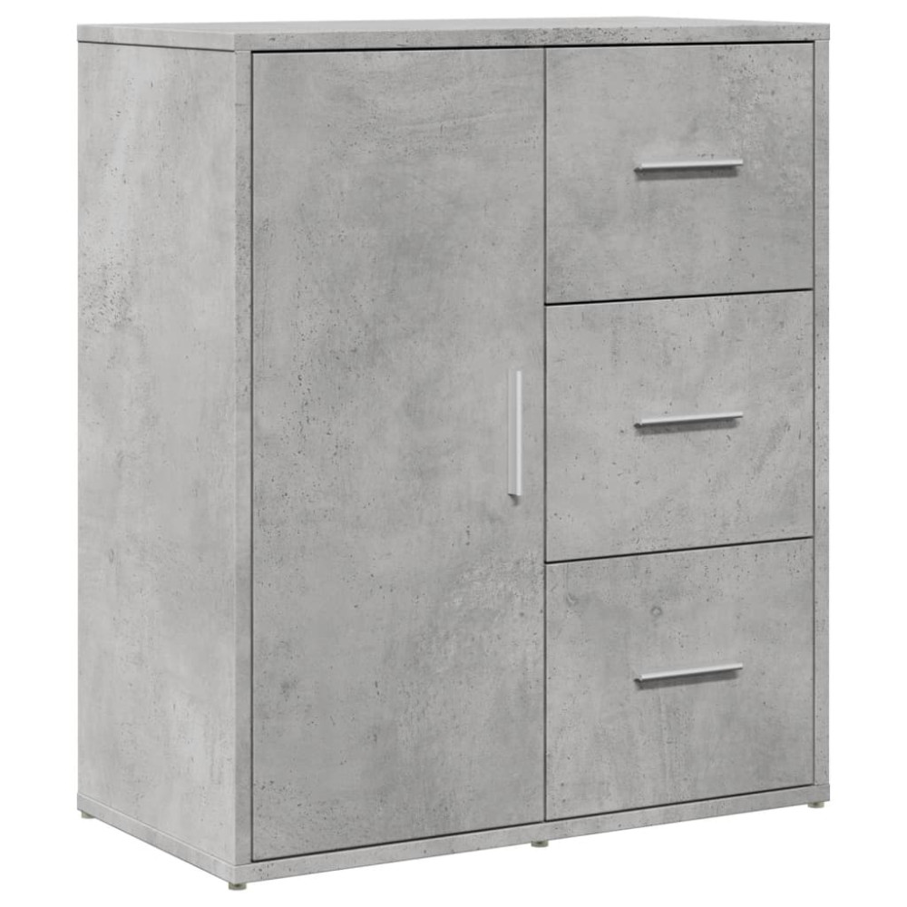 Produktbild för Skänkar 2 st betonggrå 60x31x70 cm konstruerat trä