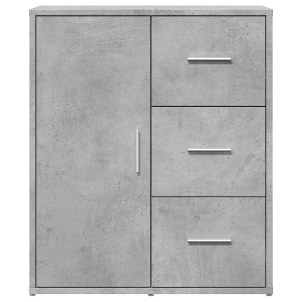 Produktbild för Skänkar 2 st betonggrå 60x31x70 cm konstruerat trä