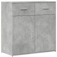Produktbild för Skänkar 2 st betonggrå 79x38x80 cm konstruerat trä