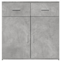 Produktbild för Skänkar 2 st betonggrå 79x38x80 cm konstruerat trä