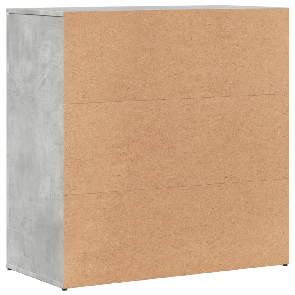 Produktbild för Skänkar 2 st betonggrå 79x38x80 cm konstruerat trä