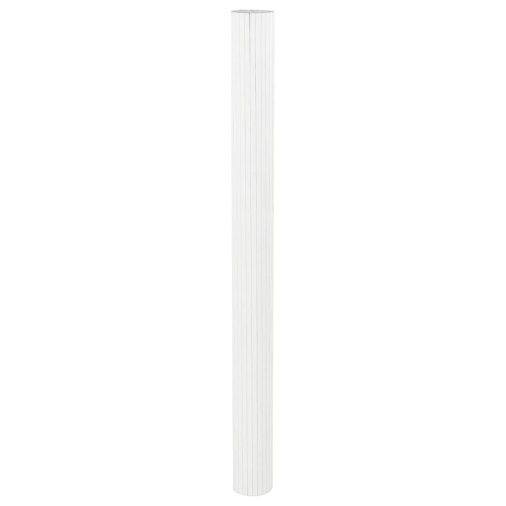 Produktbild för Rumsavdelare vit bredd 600 cm höjd 165 cm bambu