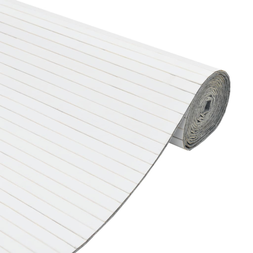 Produktbild för Rumsavdelare vit bredd 600 cm höjd 165 cm bambu